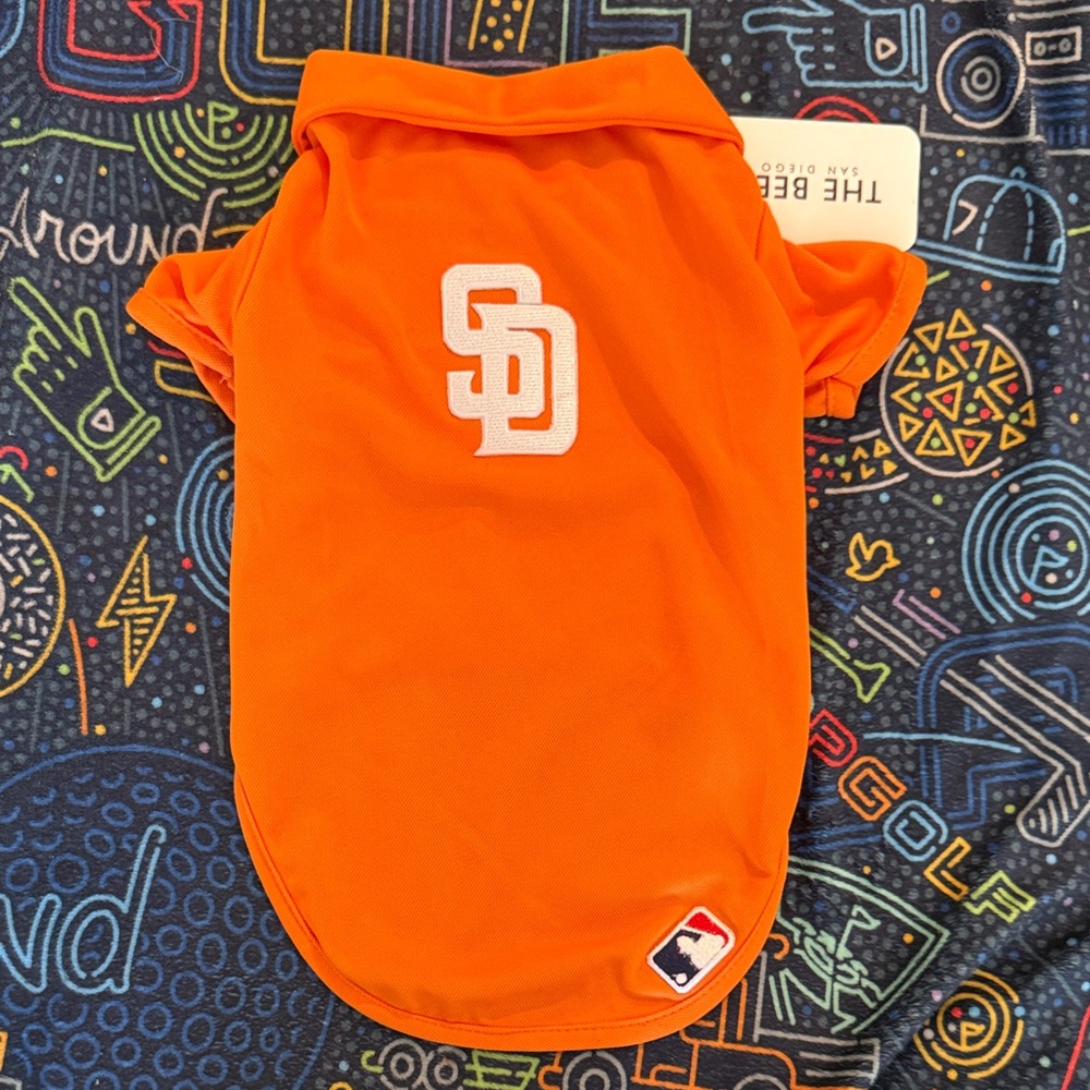 San Diego padres MLB Bright Orange Pet polo